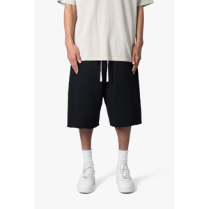 Venta al por mayor pantalones cortos de sudor transpirables logotipo personalizado de secado rápido OEM ultra venta al por mayor pantalones cortos de sudor holgados-Pantalones cortos negros para hombres - Product Image 6