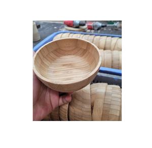 High Quality Bamboo Serving Bowls /Natural Wood Soup Bowls Manufactured in Vietnam for Home Kitchen Dinnerware Restaurant - Product Image 2