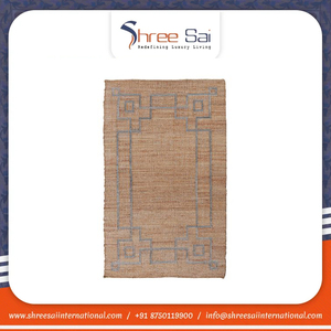 Alfombra de yute tejida a mano, juegos de alfombras de lujo ecológicas, tamaño personalizado, alfombra de picnic bordada a granel de fábrica de fabricantes indios - Product Image 2