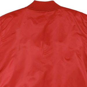 Blouson Bomber Matelassé en Coton Rouge Premium Coupe Slim Printemps Imperméable avec Poches Zippées Isolées pour Unisexe - Product Image 6
