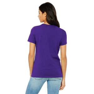 Airlume – T-Shirt à manches courtes en coton peigné et à anneaux pour femme, tenue de l'équipe, simple, violet, 100% oz, 4.2 - Product Image 3