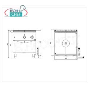 Cuisinière à gaz sur four à gaz GN 2/1 - Product Image 1