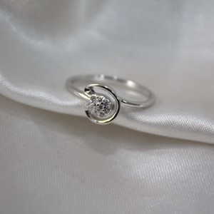 Starlight Dainty Zirconia Bague minimaliste en argent sterling 925 faite à la main Bijoux fins pour la fête d'anniversaire de mariage pour - Product Image 1