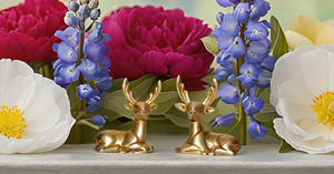 Figurine de cerf doré élégante Accents décoratifs en laiton abstrait Style de conception Feng Shui pour un décor luxueux inspiré de la nature - Product Image 6