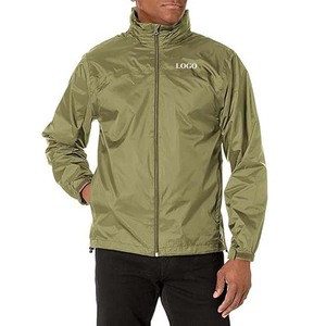 Chaqueta cortavientos resistente al agua estilo High Street para hombre OEM ropa de lona suave y cómoda con logotipo personalizado para la lluvia - Product Image 1