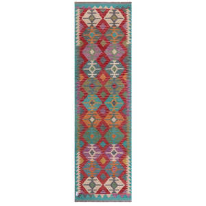 Tapis de couloir Maimana Afghanistan Kilim 297 x 86 cm - Product Image 1