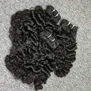 100% extensiones de cabello humano cabello de trama rizada birmana cabello crudo vietnamita un donante - Product Image 2