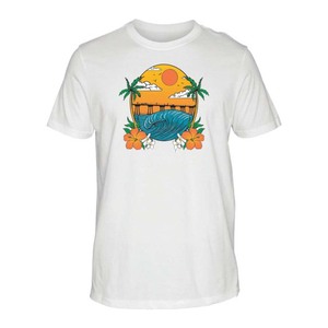 T-shirt Homme Coupe Droite Streetwear à Panneaux Color Block avec Logo Imprimé Numérique Personnalisé sur le Devant - Product Image 3