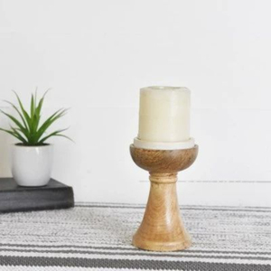 Candelero de madera decorativo para mesa de diseño de lujo para el hogar, candelabro de Material de madera de primera calidad, candelabros pulidos marrones - Product Image 4