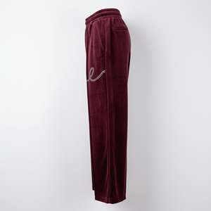 Women Heavyweight Cropped Pants Wide Leg Custom Hotfix Rhinestone <b>Streetwear</b> Trousers High Waist Soft <b>Y2K</b> Joggers Winter Painted - Product Image 4