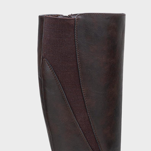 รองเท้าบูทหนังขี่ม้าทำจากวัสดุน้ำหนักเบาระบายอากาศได้ดีทนทาน - Product Image 6