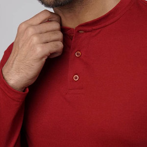 Camisa de manga larga de alta calidad Camisa de último diseño Impresión de logotipo personalizado Camisa de manga larga de algodón y poliéster - Product Image 5