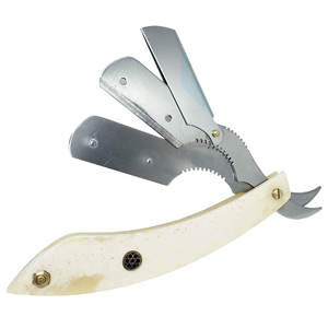Barber <b>Razor</b> with Animal Bone Handle New Style - Product Image 1