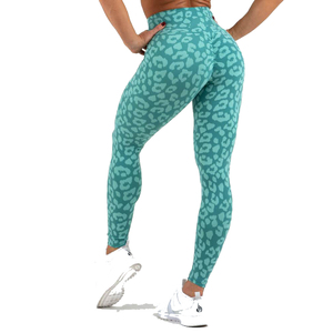 2024 vente en gros taille haute femmes Fitness Gym Leggings coloré Yoga course Stretch sport pantalon tricoté tissu - Product Image 2