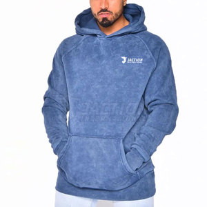 Precio bajo Hombres Basics Sudadera con capucha Color sólido Diseña tu propio logotipo Cómodo Hombres Basics Acid Wash Hoodie - Product Image 1