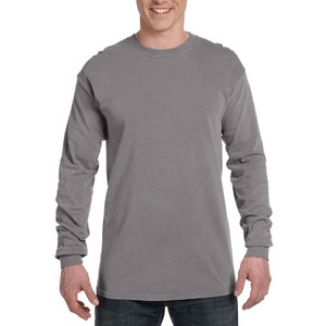 Camisetas de manga larga para hombre, corte regular, ecológicas, transpirables, de mezcla triple premium, para un estilo a la moda, prendas lisas al por mayor - Product Image 1