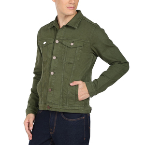 Chaqueta de Mezclilla Elástica Transpirable de Alta Calidad con Efecto Desgastado, Teñido Liso, Secado Rápido, Ropa Urbana de Invierno para Hombre, Personalizable con Logotipo OEM - Product Image 5