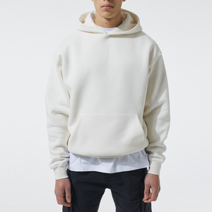 Sweats à capuche d'hiver personnalisés pour hommes Épaules tombantes Streetwear Poids lourd 100% coton Pullover Regular Fit Sweatshirts à capuche - Product Image 1
