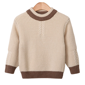 Pull en tricot doux et chaud pour enfants, écologique, de qualité supérieure, en coton mélangé, fabricant OEM avec poche avant - Product Image 3