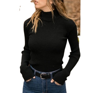 เสื้อไหมพรมคอเต่าสำหรับผู้หญิง,เสื้อลำลองคอเต่าผ้านุ่มหนาสำหรับฤดูหนาวและฤดูใบไม้ผลิ - Product Image 3