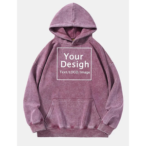 เสื้อฮู้ดขนาดใหญ่แบบสวมหัวล้างกรดมีหลายแพ็ก - Product Image 5