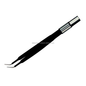 Pinzas Bipolares Manuales Premium con Iris, Punta Curva No Adhesiva, Conector Bipolar Europeo, Grado Médico, Certificación CE Clase II, OEM - Product Image 1