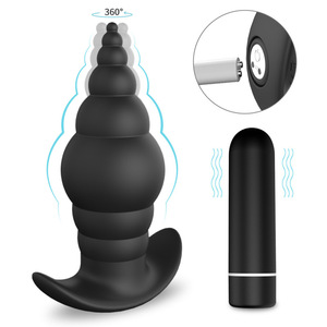 Jouet sexuel anal - Plug anal en silicone à charge magnétique avec vibrations puissantes - Product Image 1