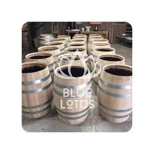 OFERTA Barril de Madera de Loto Azul 2025 Decoración Rústica Natural - Product Image 1