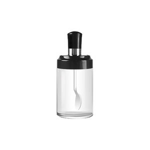 Récipient à épices en verre avec couvercle et cuillère, conçu pour le stockage du sel, du poivre, des herbes et des assaisonnements dans une cuisine moderne - Product Image 5
