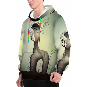 Sudadera con Capucha Oversize para Hombre, Invierno, Color Sólido, Impresión por Sublimación, Bordada, Ecológica, Venta Caliente, Poliéster/Algodón, Forro Polar, Suministro ODM - Product Image 2
