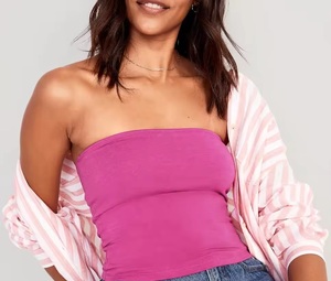 Tops tubulaires sans bretelles sans manches avec le meilleur matériau de qualité 100% coton Polyester tissu en gros Tang Tops - Product Image 3