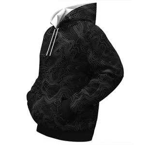 Fabricantes personalizados al por mayor sudaderas con capucha de impresión por sublimación 100% poliéster Sudadera con capucha de calentamiento con impresión por sublimación personalizada para hombres - Product Image 2