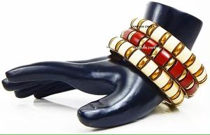 Novedad 2025: Juego de Brazaletes Ligeros Hechos a Mano en Resina Multicolor y Latón para Mujer, con Detalles en Marfil y Turquesa - Product Image 3