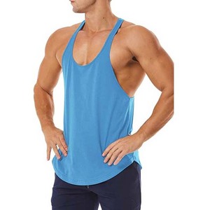 Gilet de fitness d'été pour hommes Débardeur col en O Muscle Bodybuilding Shirts High Street Style Cotton Breathable Knitted Weaving - Product Image 5