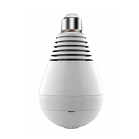 Cámara de Seguridad V9 V380 con Aplicación Inalámbrica, Detección de Movimiento Interior, Visión Nocturna, Bombilla de Luz, Mini Cámara Wifi para Uso Doméstico