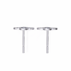 Pendientes de Oro de 18K con Diamantes Cultivados en Laboratorio, Diseño en Forma de Cruz - Product Image 6