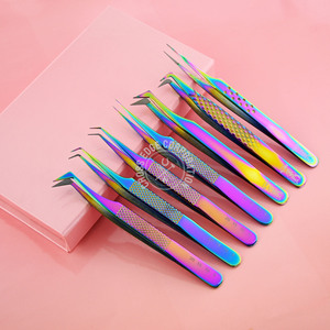 Top Rated Print Logo Nano Grip Eyelash Tweezers 45 60 75 90 Degree Volume Lash Extension Diamond Grip Strong Hold <b>Tool</b> - Product Image 1