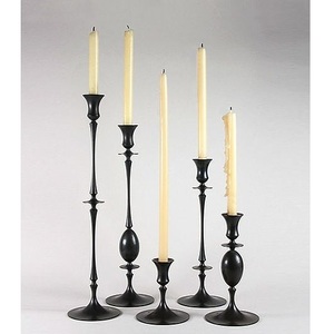Antique Finish Metal Candle Holder Candle Stand for Lighting and Home Decoration <b>Set</b> Stylish Decorative Candle Jar Holder - Product Image 3