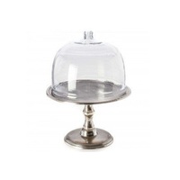 Support à gâteau décoratif en métal haut de gamme avec gravures florales de style baroque et base solide et durable pour servir des gâteaux de boulangerie de luxe
