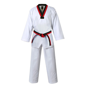 ชุดยูนิฟอร์มเทควันโดสำหรับผู้ใหญ่ ยูนิเซ็กซ์ คุณภาพสูง น้ำหนักเบา สวมใส่สบาย ระบายอากาศได้ดี ผลิตจากผ้าฝ้าย 100% ดีไซน์ใหม่ ขายดี รุ่น Foge Sport - Product Image 1