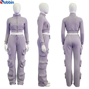 Survêtement en molleton de coton personnalisé avec logo, plusieurs poches zippées, 450 GSM, survêtement vintage délavé à l'acide pour l'hiver - Product Image 6