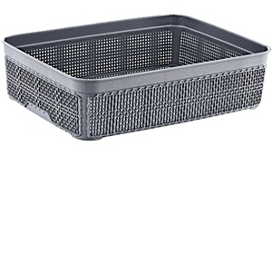 AFOSSA 5L (1,3 Gal) Cesta de almacenamiento multiusos ecológica Cajas de almacenamiento rectangulares de PP duraderas y resistentes Contenedores para el hogar Hotel - Product Image 4