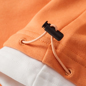 เสื้อฮู้ดแบบสวมหัวสำหรับแฟชั่นฤดูหนาวสีพื้นสไตล์ฮิปฮอปทรงหลวมแบบ350GSM ออกแบบได้ตามต้องการ - Product Image 4