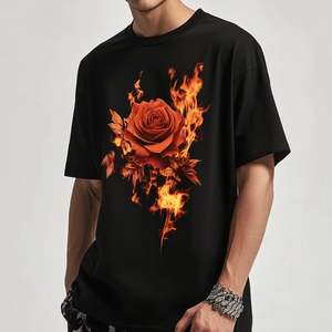 T-shirt pour hommes surdimensionné à la mode motif graphique original imprimé Streetwear tissu doux confortable Design élégant pour hommes - Product Image 3