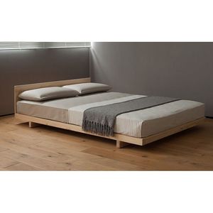 Cama minimalista de madera maciza de teca Indonesia - Product Image 2