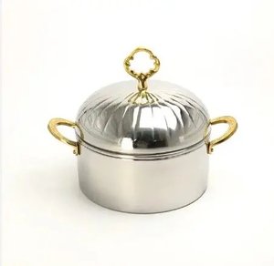 Casserole en cuivre uni avec poignée et couvercle pour la cuisson et le service vaisselle vaisselle vaisselle de table casseroles - Product Image 6