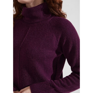 Pull-over col roulé en laine mélangée épaisse pour femme, style décontracté, haut long, idéal pour l'automne ou l'hiver - Product Image 5