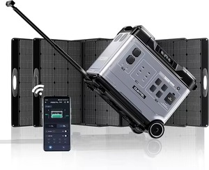 Best selling HOT SALES NEW OUKITEL P5000 Portable Power Station 5120Wh with 2×400W <b>Solar</b> Panels,2200W LiFePO4 <b>Solar</b> <b>Generator</b> - Product Image 3