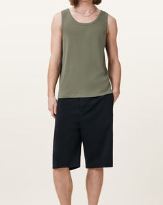 Haute qualité hommes décontracté débardeurs sec coton Spandex respirant Yoga & Fitness porter avec col carré Techniques lavées - Product Image 3