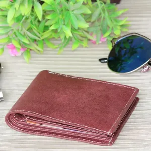 Hot Sale Vintage Wallet Credit Card Holder <b>Bag</b> Business Genuine Leather Brown Wallet <b>For</b> <b>Men</b> Multi-function Wallets Money Clips - Product Image 2